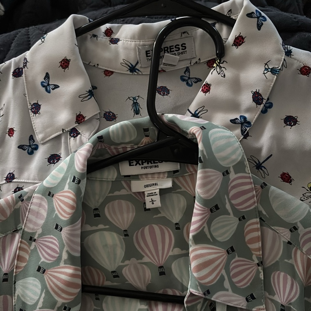 Express Patterned Shirts Trio